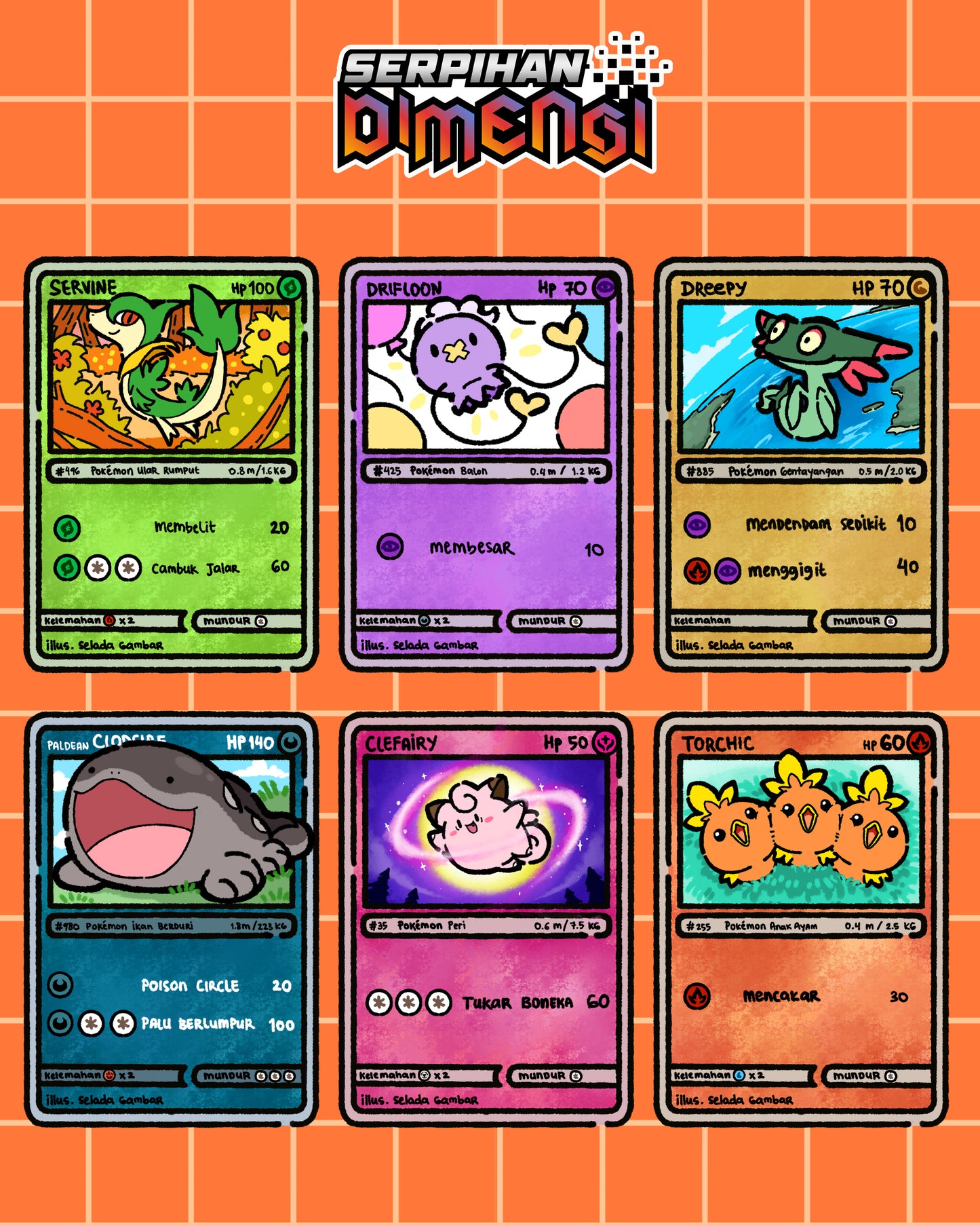 TCG Pokemon Selada Gambar Fanmade Indonesia ver.