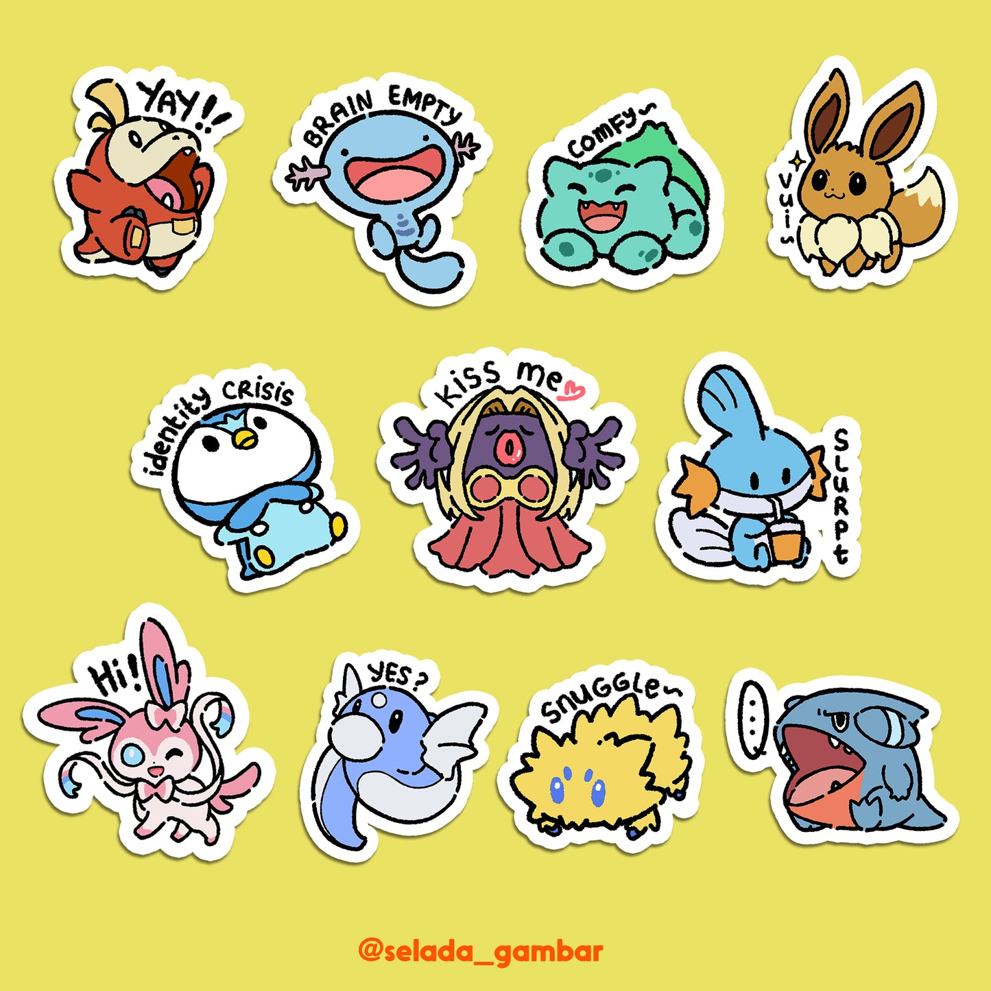 Pokemon Stickers BIG (3.9" / 10 cm)